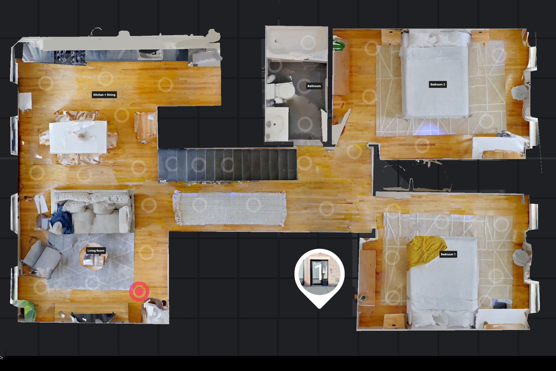 Top-down floorplan view